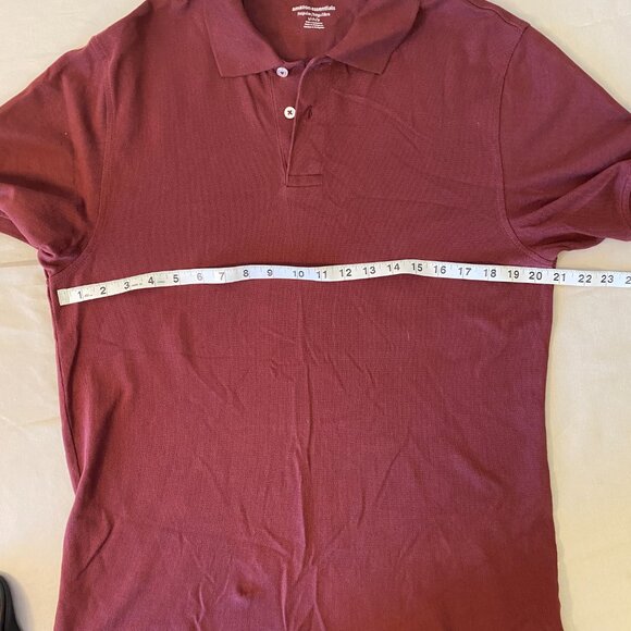 EUC Mens Amazon Essential Maroon Short Sleeved Pullover Shirt Size Small - Picture 5 of 11